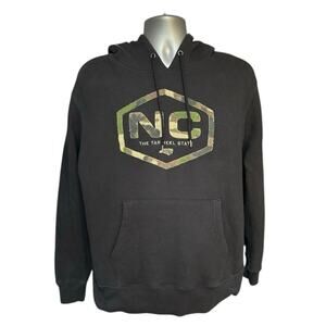 State of Mine NC Tar Heel Camouflage Center Embroidered Black Hoodie Size L